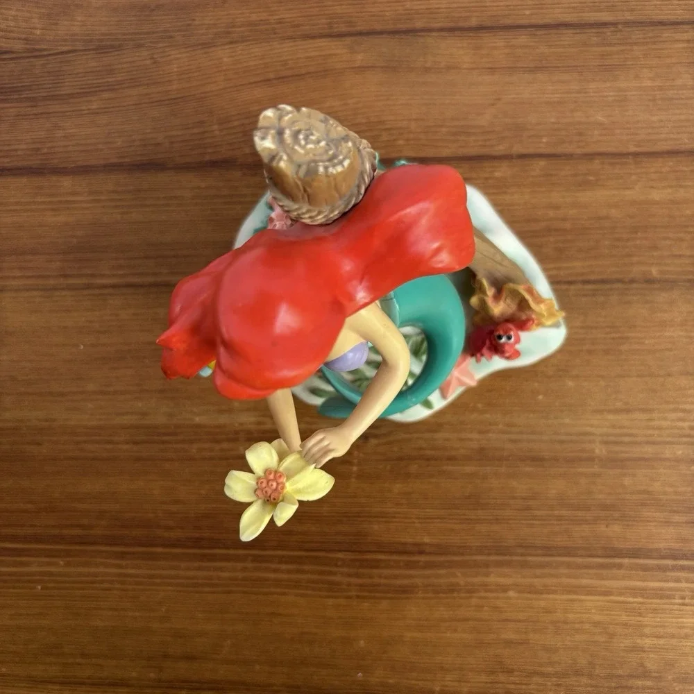 Disney The Little Mermaid Ariel Figurine w/ Flounder & Sebastian 7